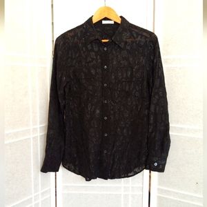 NWOT ! Equipment black silk blouse